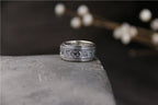 Rotatable Six-Character Mantra Ring s925 Sterling Silver Ring