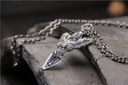 S925 Sterling Silver Retro Carved Vajra Pestle Men's Pendant