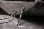 Vajra Pestle Dragon Necklace Pendant Female S925 Sterling Silver Retro Pendant Tibetan Buddha Dharma Artifact Guardian Silver Pendant