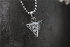 925 Sterling Silver Four Mythical Beasts Pyramid Pendant for Men