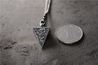 925 Sterling Silver Four Mythical Beasts Pyramid Pendant for Men