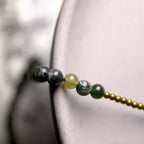 Vintage Multi-Layer Moss Agate & Yellow Jade Bead Bracelet – Buddhist Wrap Bracelet