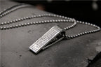 S925 Sterling Silver Retro Pure Silver Heart Sutra Pendant