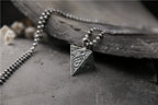 925 Sterling Silver Four Mythical Beasts Pyramid Pendant for Men