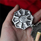 Tibetan Eight Treasures Six-Character Mantra Gau Box Tibetan Necklace Pendant