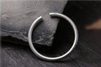 S999 Sterling Silver Retro Style Bracelet Men's Pure Silver Heart Meridian Open Bracelet