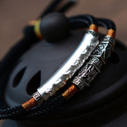 Buddha & Karma Tibetan Mantra Double Bracelet - For Luck & Protection