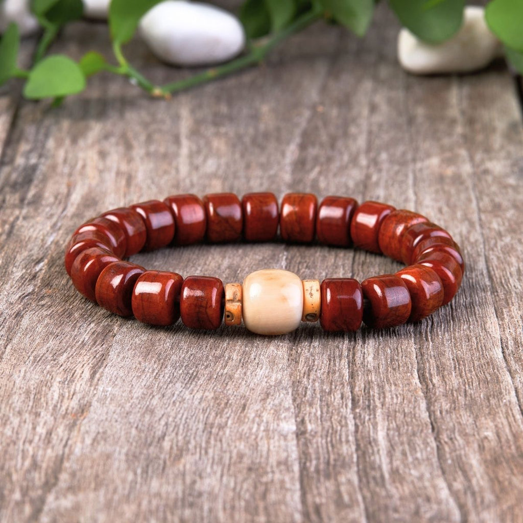 Buddha & Karma Tibetan Guardian Spirit Natural Yak Bone Bracelet