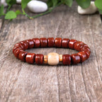 Buddha & Karma Tibetan Guardian Spirit Natural Yak Bone Bracelet