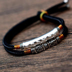 Buddha & Karma Tibetan Mantra Double Bracelet - For Luck & Protection