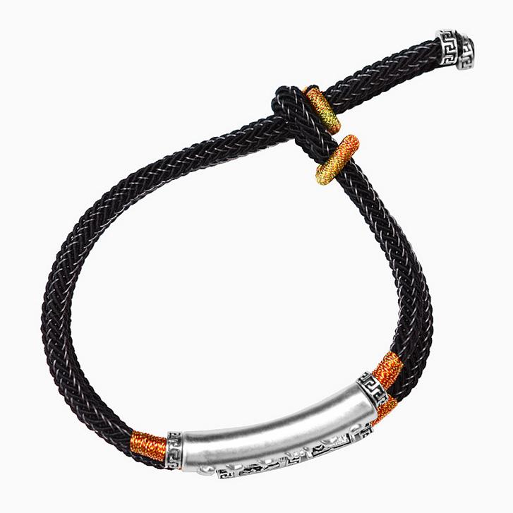 Buddha & Karma Tibetan Mantra Double Bracelet - For Luck & Protection