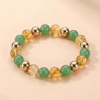 Exclusive: Buddha & Karma Triple Luck Bracelet - Green Aventurine, Hematite, Yellow Topaz