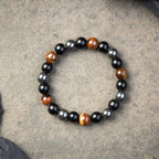 Buddha & Karma Triple Protection Bracelet - Tiger’s Eye, Obsidian, Hematite