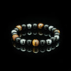 Buddha & Karma Triple Protection Bracelet - Tiger’s Eye, Obsidian, Hematite