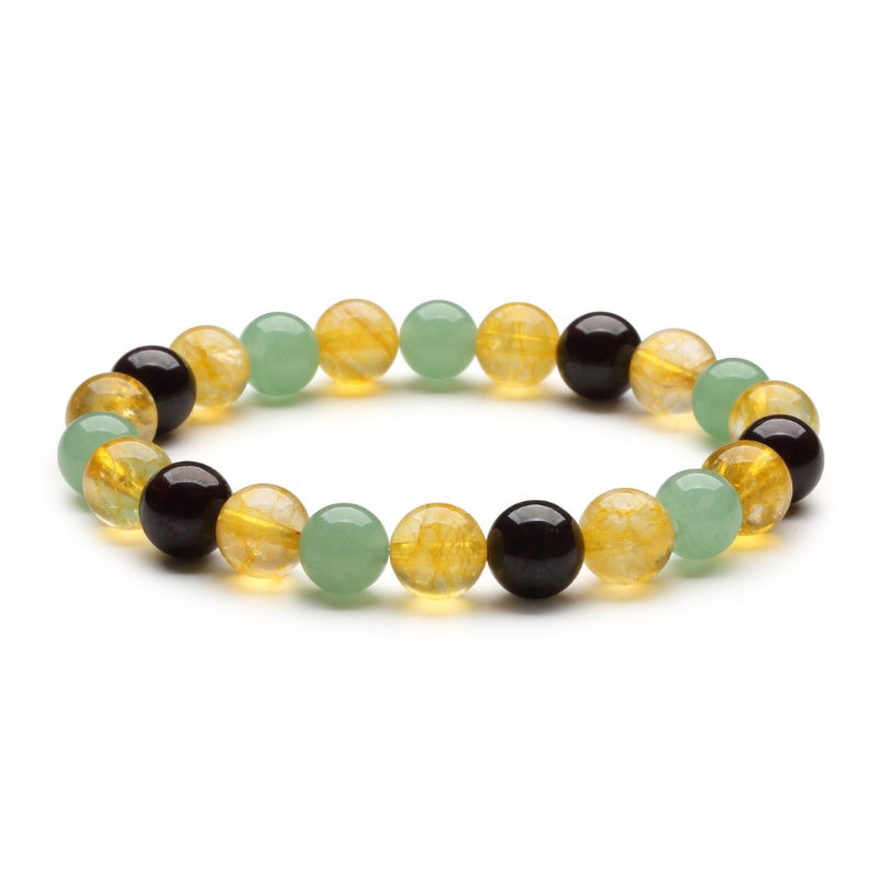 Buddha & Karma Triple Success Bracelet – Citrine, Aventurine, Garnet