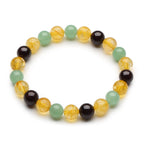 Buddha & Karma Triple Success Bracelet – Citrine, Aventurine, Garnet