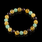 Buddha & Karma Triple Success Bracelet – Citrine, Aventurine, Garnet