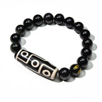Buddha & Karma Ultimate Luck DZI 9 Eyes Obsidian Bracelet