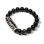 Buddha & Karma Ultimate Luck DZI 9 Eyes Obsidian Bracelet