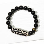 Buddha & Karma Ultimate Luck DZI 9 Eyes Obsidian Bracelet