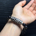 Buddha & Karma Ultimate Luck DZI 9 Eyes Obsidian Bracelet