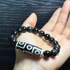 Buddha & Karma Ultimate Luck DZI 9 Eyes Obsidian Bracelet