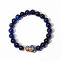 Buddha & Karma Wu Lou Blue Tiger Eye Wellness Bracelet - Feng Shui Bracelet for Health