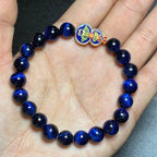 Buddha & Karma Wu Lou Blue Tiger Eye Wellness Bracelet - Feng Shui Bracelet for Health