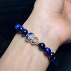 Buddha & Karma Wu Lou Blue Tiger Eye Wellness Bracelet - Feng Shui Bracelet for Health