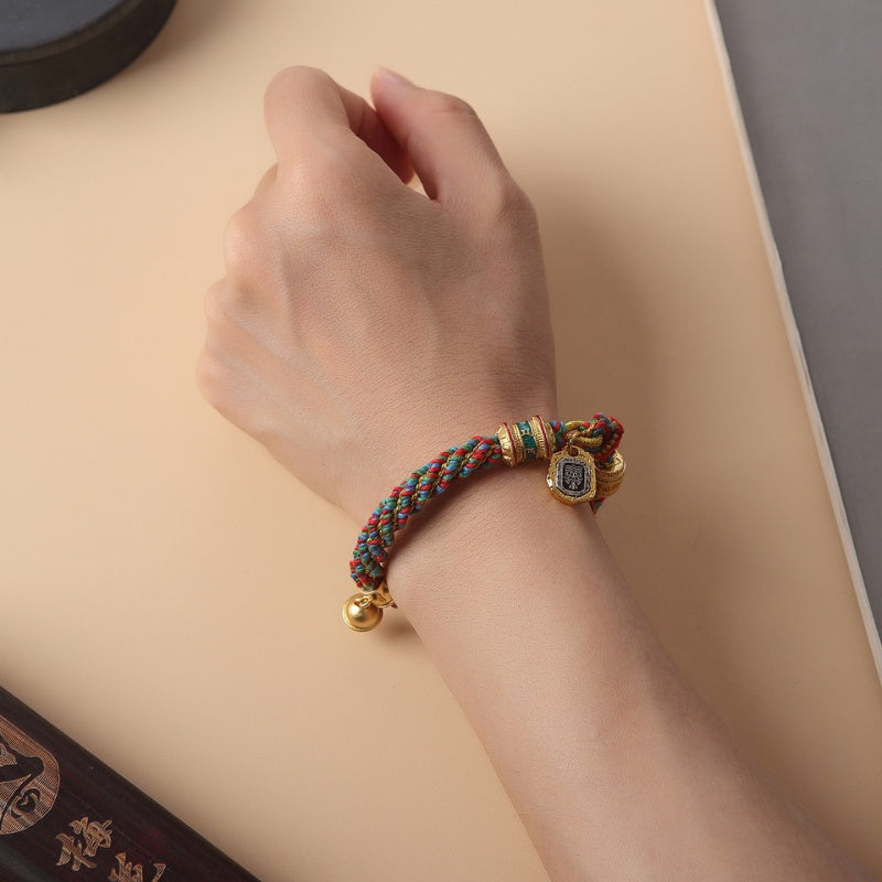 Buddha & Karma Zakiram Goddess of Wealth Tibetan Mantra Bracelet