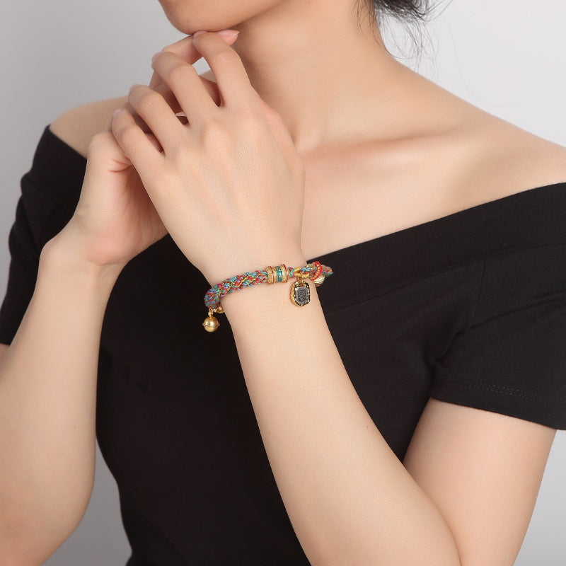Buddha & Karma Zakiram Goddess of Wealth Tibetan Mantra Bracelet
