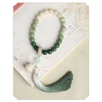 Fortune Jewel Natural Gradient Bodhi Seed Fortune Money Bag Lotus Wisdom Tassel Wrist Mala Fortune Jewel