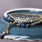 Fortune Jewel Moonstone Lazurite Calm Healing Positive Bracelet