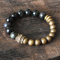 Fortune Jewel Rainbow Obsidian Copper Bead Positive Transformation Bracelet