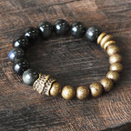Fortune Jewel Rainbow Obsidian Copper Bead Positive Transformation Bracelet