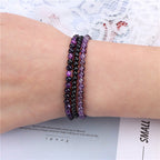 Fortune Jewel 3Pcs Natural Crystal Stone Inner Peace Spiritual Bracelet