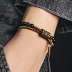 Fortune Jewel Rainbow Obsidian Copper Inner Peace Healing Double Layer Bracelet