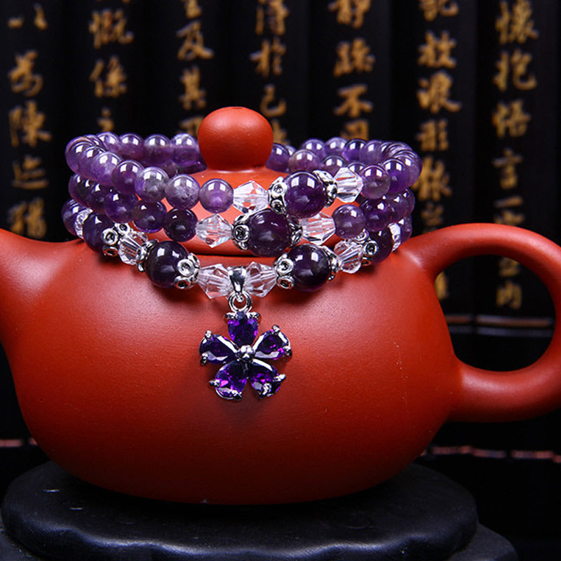 Fortune Jewel Tibetan Amethyst Blessing Bracelet