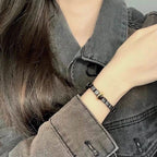 Fortune Jewel Tibetan Ebony Wood Square Beads Peace Calm Bracelet