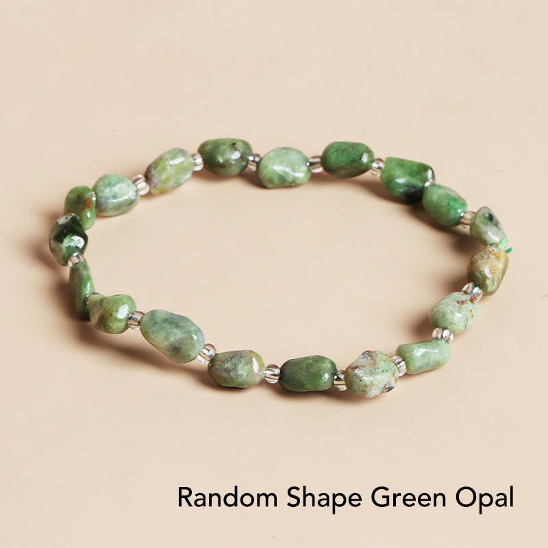 Fortune Jewel Natural Irregular Shape Stone Crystal Meditation Balance Bracelet