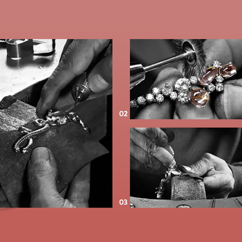 Fortune Jewel 925 Sterling Silver Year Of The Dragon Auspicious Golden Dragon Luck Red Rope Chain Bracelet