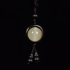 Fortune Jewel Red Sandalwood Ebony Wood Green Sandalwood Luminous Lucky Bead Gourd Peace Key Chain