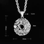 Fortune Jewel Koi Fish Dragon Peace Buckle Wealth Necklace Pendant Fortune Jewel