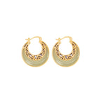 Fortune Jewel Crescent Moon Jade Prosperity Drop Earrings
