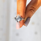 Fortune Jewel Sterling Silver Lotus Zircon Blessing Protection Ring