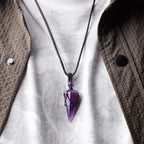 Fortune Jewel Natural Stone Pointed Pendant Necklace