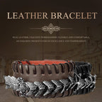 Fortune Jewel Dragon Leather Protection Weave Bracelet Fortune Jewel