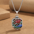 Fortune Jewel Koi Fish Lotus Copper Coins Luck Ghau Prayer Box Necklace Pendant Fortune Jewel