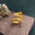 Fortune Jewel Golden Dragon Success Strength Ring Fortune Jewel