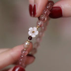 Fortune Jewel Strawberry Quartz Peach Blossom Love Bracelet